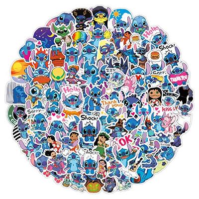 Stitch Stickers for Laptops,50PCS Cartoon Lilo and Stitch Waterproof Vinyl  Decals for Decorate Water Bottle Skateboard Helmet Journal , Cute Stitch