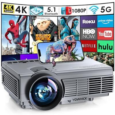 Projector with 5G WiFi and Bluetooth, 10000L Native 1080P Portable Outdoor  Video Projector 4K Supported, Home Theater Movie Projector with Screen for  Phone/PC/TV Stick/PS5 