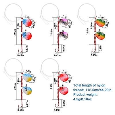 Walleye Spinner Rig Kit, 5 Pack Crawler Harness Walleye Live Bait