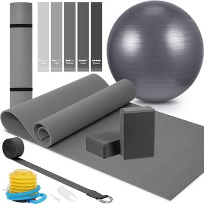 7 Pieces Yoga Starter Kit Yoga Mat Set Include Yoga Mats with Carrying  Strap, 2 Yoga