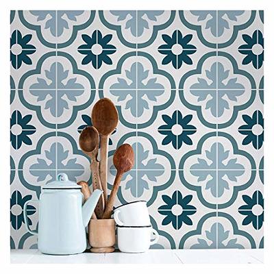 Tile Stencils for Painting Concrete Floors or Kitchen Backsplash