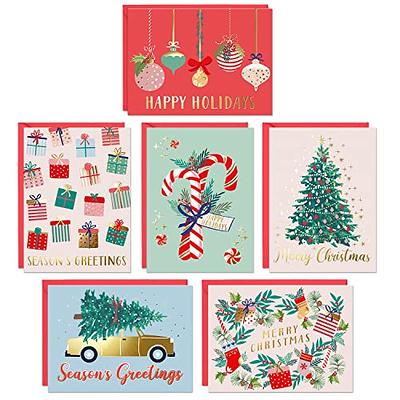 24 Modern Watercolor Religious Christmas Cards + Envelopes - Ritzy