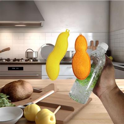 3X Beans-Shaped Bottle Cleaning Sponge Home Kitchen Glass Cup Clean Tool