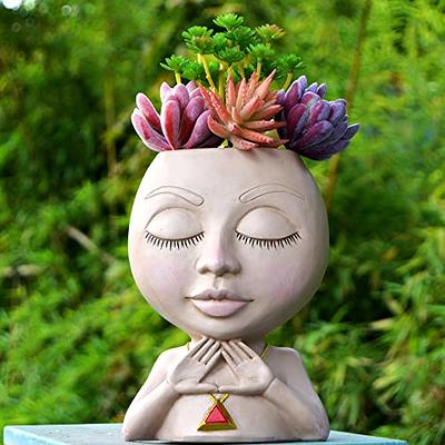  UMESONG Smiley Face Flower Pot Head Planter for