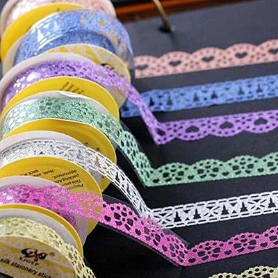 Washi Tape,Lace Pattern Glitter Bling Self-Adhesive Tape,Diamond