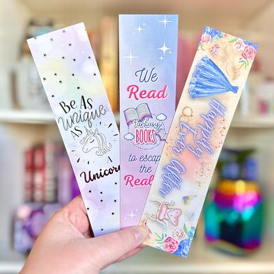 Extra Bookmark Sleeves Bookmark Protection Bookish Bookmarks Embellished  Bookmarks Unique Bookmark Book Gifts Kawaii Bookmark 