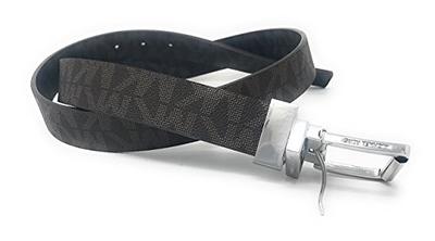 Michael Kors Reversible Black/Brown Belt Silver Mk Logo (L)