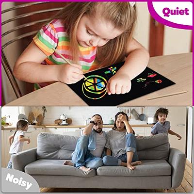 pigipigi Toy for 3-12 Year Old Girl Boy: Rainbow Scratch Paper Art Kit 5  Background Colors Arts Craft Set Toddler Drawing Pad Art Supply Party Favor