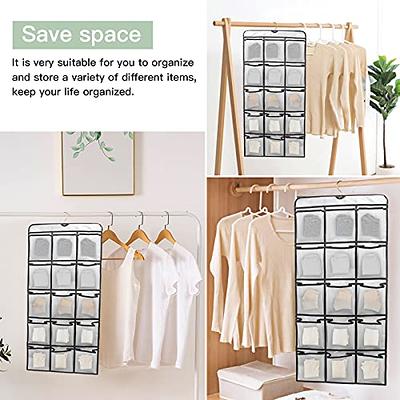 Zober 10-Shelf Hanging Shoe Organizer, Shoe Holder for Closet - 10 Mesh Pockets