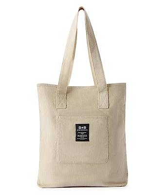 Brook + Bay Corduroy Tote Bag for Women - Boho Bag - Plain Tote Bag with  Pockets - Cute Tote Bags Aesthetic - Shoulder Bag - Yahoo Shopping