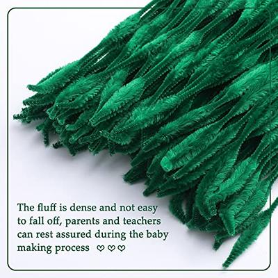 12 Green Chenille Stems, 12 Packs of 100