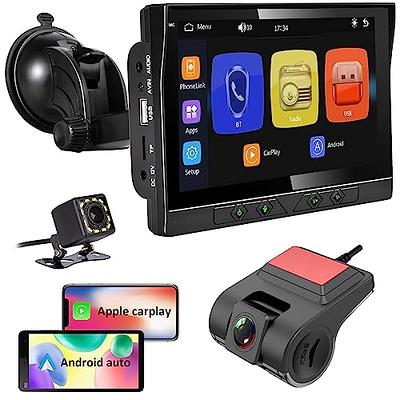 7'' Touch Dash Cam 4K Tragbare Auto Wireless Apple CarPlay Android Auto  Radio BT