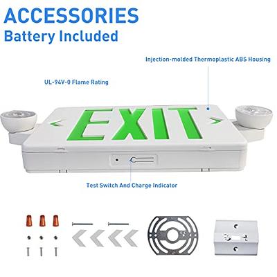 ostek Led Emergency Light With Battery Backup, Adjustable Light Heads,  Emergency Exit Lights For Home Power Failure, High Light Output