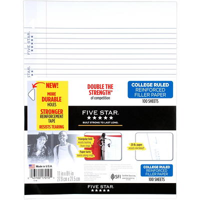 Five Star Flex® Refillable Notebook with Customizable Cover Plus Study App,  60 Sheets, College Ruled, Five Star Flex