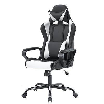 Gaming Chair High Back Office Chair Racing Computer Chair Task PU Desk Chair Ergonomic Swivel Rolling Chair with Lumbar Support for Adults BestOffice