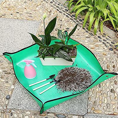 Repotting Mat for Plant Transplanting and Mess Control 29.5x 29.5 Oxford  Fabric Waterproof Potting Foldable Indoor Portable Gardening Tray Unique