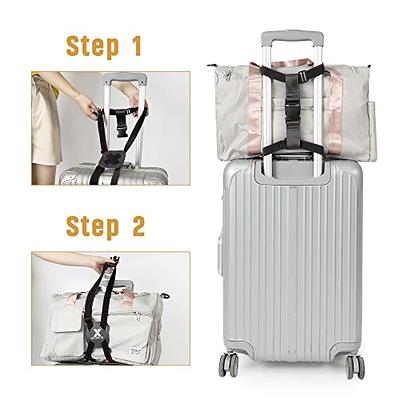 4 Pack Luggage Straps Set, 2 Add a Bag Luggage Suitcase Straps 2 Elastic  Adjustable Luggage Straps, TSA Approved Travel Accessories with Buckles for