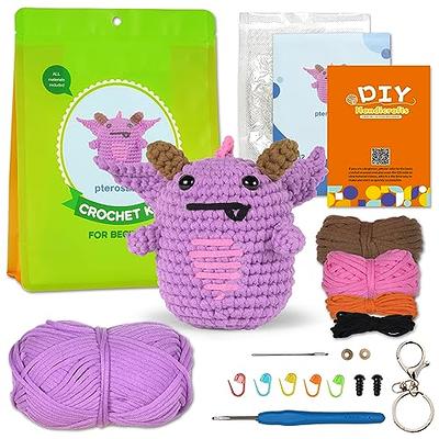 JOJOJOSDA Beginners Crochet Kit,3 Set Crochet Animal Kit,DIY Crochet Kit  for Beginners, Crochet Kits for Kids and Adults, with Instructions and