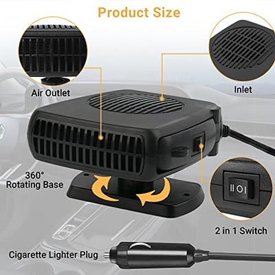 Car Heater 12V 150W, 3-Outlet Plug in Cigarette Lighter Portable