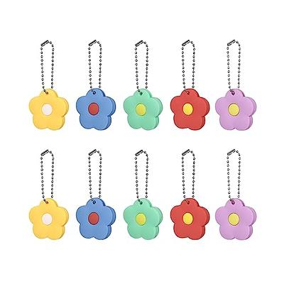 iplusmile 10 Pack Key Caps Covers Tags, Cute Flower Rubber Key