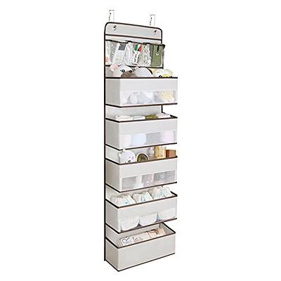 GILLAS 2 Pack 5-Shelf Over The Door Hanging Organizer, 4 Big Pocket Storage  with Clear Plastic Pockets, Large Capacity Door Organizer for Closet