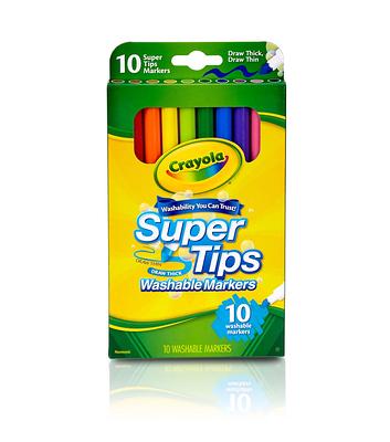 Crayola Super Tips Marker Set (120ct), Kids Washable Markers, Scented Marker Set, Holiday Gift for Kids, Bulk Markers, Thick & Thin [ Exclusive]