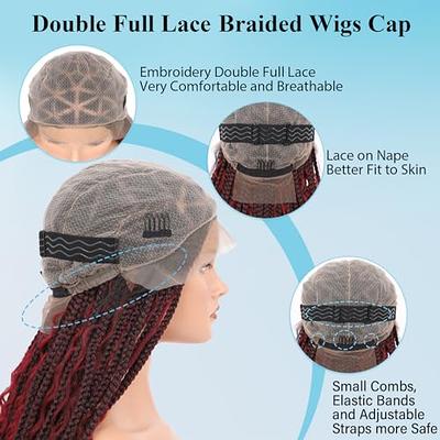  Olymei Box Braid Wigs With Boho Curls Ends Square