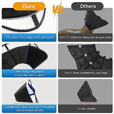 Soft Dog Cone for Dogs After Surgery, Breathable Pet Recovery Collar for  Large Medium Small Dogs and Cats, Adjustable Dog Cone Collar, Elizabethan