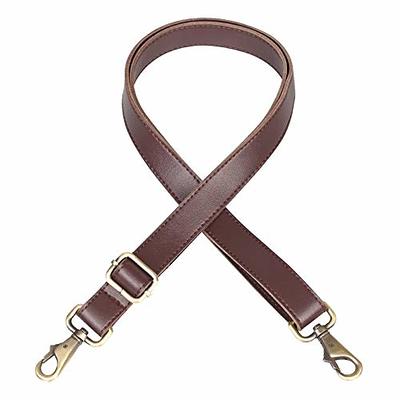 Leather Adjustable Padded Replacement Shoulder Strap with Metal Swivel  Hooks for Messenger, Laptop, Camera, Duffle Bags