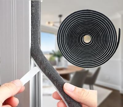 16.5t Weather Stripping Brush for Sliding Windows/Doors Frame Side,Pile  Self Adhesive Weatherstrip Seal Strip Sealer Draft Stoppers Stronger  Adhesive(16.5ft 0.35''Wide x 0.35''Thick, Gray) - Yahoo Shopping