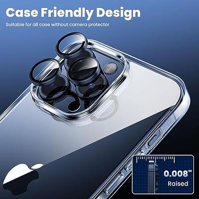 UniqueMe Compatible for 3 Pack iPhone 15 Pro/iPhone 15 Pro Max Camera Lens  Protector, [Drop Protection] Ultra-Durable [Case Friendly] 9H Tempered