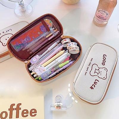 kawaii Large Pencil Case Stationery Storage Bags Canvas Pencil Bag Cute  Makeup Bag School Supplies for