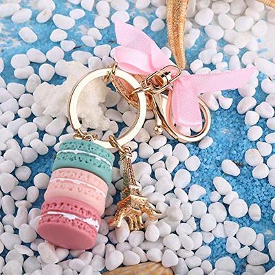 ViaGasaFamido Creative Keychain, Alloy Mini Macaroon Colorful Cute