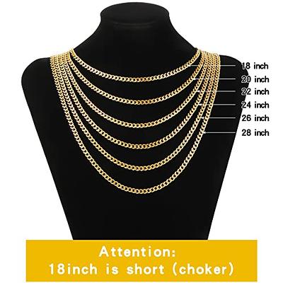 Jewlpire Solid 18k Over Gold Chain Necklace for Women Girls, 1.3mm Cable  Chain Gold Chain for Women Thin & Dainty & Shiny Women's Chain Necklaces  18inch - Yahoo Shopping