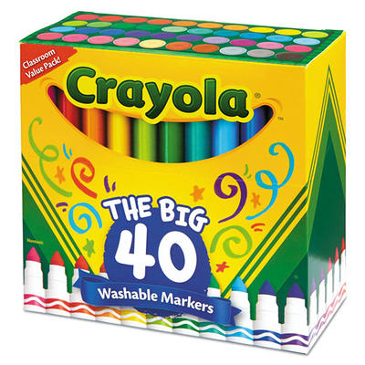 Crayola 587855 Color Max Ultra-Clean 10-Count Assorted Color Washable  Markers