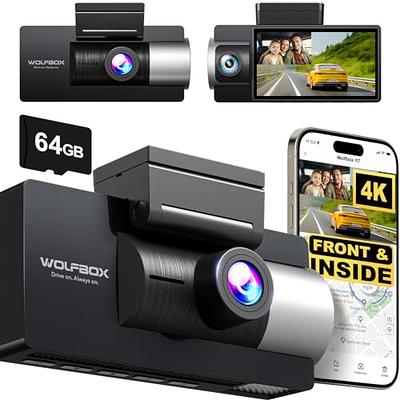 Vantrue N2s 4K Dash Cam, Dual 2.5K 1440p Dash Camera with GPS and Speed, IR Night Vision Front and Inside Uber Car Camera, 24/7 Recording Parking Mode