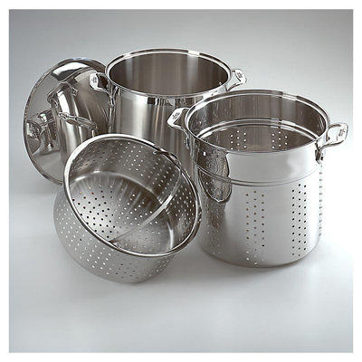 5 Qt. Non-stick Ti-ceramic Pasta Pot With Built-in Strainer And