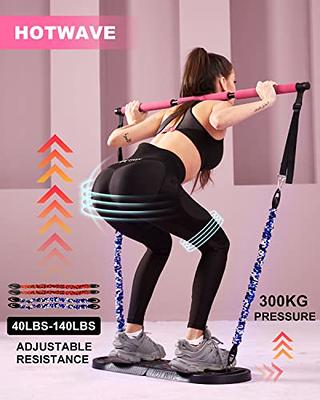 Portable Home Gym Workout Equipment with 16 Exercise Accessories Including  Fitness Board, Push Up Board, Elastic Resistance Bands, Pilates Bar and  More for Full Body at Home Exercise Equipment : : Sporting