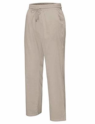 Loose Drawstring Linen-Blend Pants for Girls