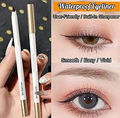 Retractable Super Slim Gel Eyeliner with Smudge Tip and Sharpener