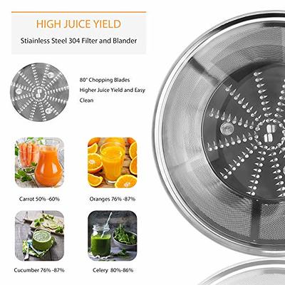 Juicer, Juicer Machine Vegetable and Fruit, Juice Extractor Easy to Clean,  Centrifugal Juicer with 3'' Feed Chute, Stainless Steel, 3 Speed,  Anti-Drip, Included Brush, 400W, Black 