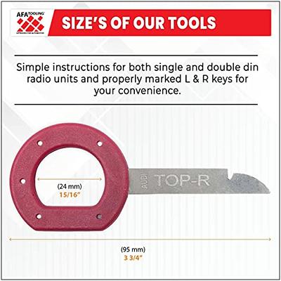 AFA Tooling Radio Removal Tool for Ford, Volkswagen - VW, Mercedes, and Audi, Easy Grip Handles and Stiff Blades