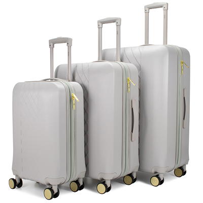 BADGLEY MISCHKA Mia 3 Piece Expandable Retro Luggage Set (Champagne) 