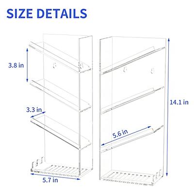 AITEE Acrylic Bathroom Organizer Caddy, Clear Shampoo Holder Wall