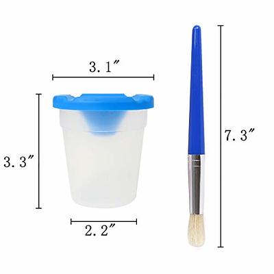 Spill Proof Paint Cup and Paint Brushes Kit Art Supplies Gift for Toddlers  Kids Beginners Painting Coloring Drawing, 4 Assorted Color - Yahoo Shopping