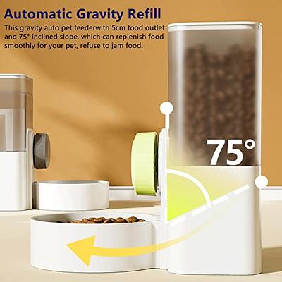 Automatic Pet Dog Food Dispenser With Feeder Bowl Hanging Gravity