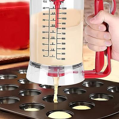 900ml Batter Dispenser DIY Muffin Cupcake Pancake Kitchen Measuring Baking  Tools
