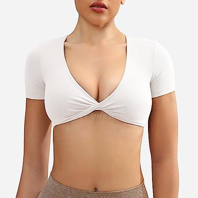  ZHENWEI Women's Cute Basic Fitted Crop Tops Short