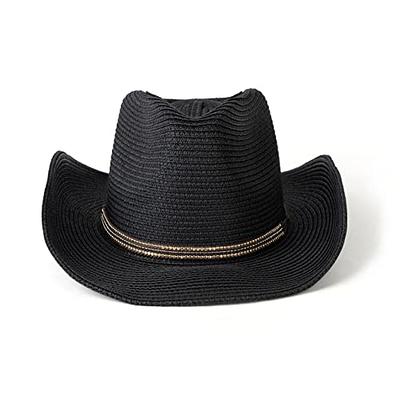 SUPERFINDINGS 3pcs 3 Style Cowboy Hat Bands with Alloy Clasp Buckle Imitation Leather Southwestern Cowboy Hat Belt Classical