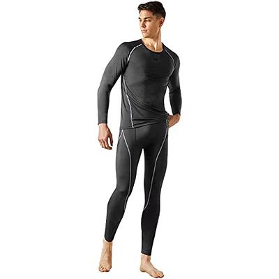 Men's Thermal Underwear Set, Microfiber Soft Fleece Lined Long